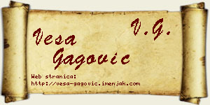Vesa Gagović vizit kartica